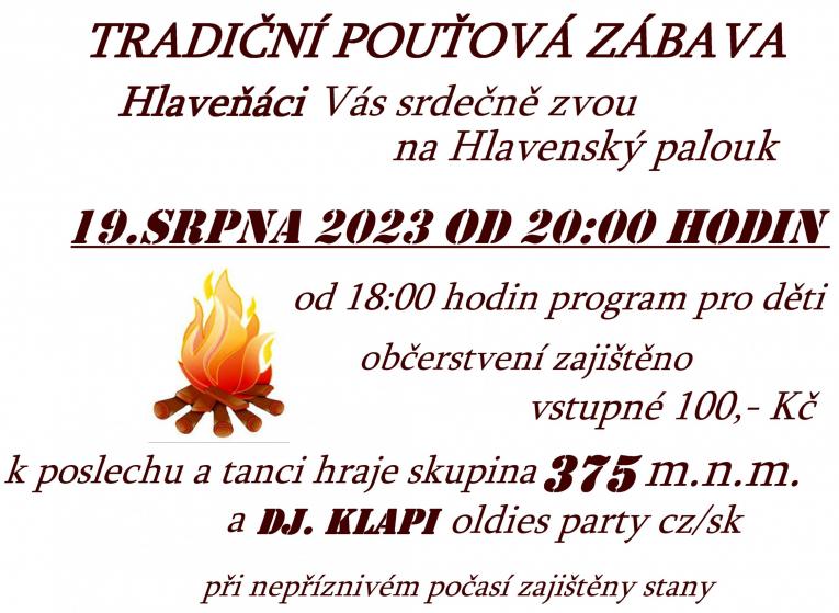 Pouťová zábava na Hlavné