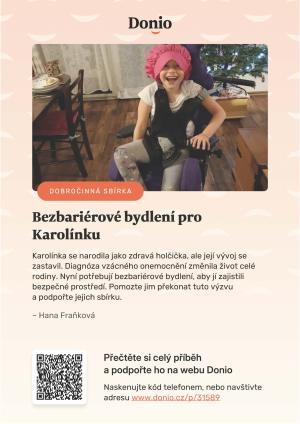 Bezbariérové bydlení pro Karolínku z Klášterce nad Orlic